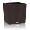 Image de Lechuza   Pot de Fleurs d’Extérieur et d'Intérieur   Cottage Cube   Réserve d'Eau Intégrée   Coloris Moka   30 x 30 x 30 cm