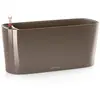 Image de Lechuza   Pot de Fleurs d'Interieur   Delta 20   Réserve d'Eau Intégrée   Coloris Taupe   40 x 15 x 18 cm