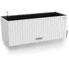 Image de Lechuza   Pot de Fleurs d’Extérieur et d'Intérieur   Cottage Balconera   Réserve d'Eau Intégrée   Coloris Blanc   50 x 19 x 19 cm