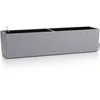 Image de Lechuza Balconera Stone 80 Kit Complet, Plastique, Gris Pierre, 79 × 19 × 19 cm