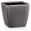 Image de Lechuza   Pot de Fleurs d'Interieur   Premium Quadro Ls   Réserve d'Eau Intégrée   Coloris Anthracite   43 x 43 x 40 cm