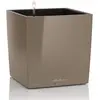 Image de Lechuza   Pot de Fleurs d'Interieur   Premium Cube   Réserve d'Eau Intégrée   Coloris Taupe   40 x 40 x 40 cm