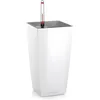 Image de Lechuza   Pot de Fleurs d'Interieur   Mini Cubi   Réserve d'Eau Intégrée   Coloris Blanc   9 x 9 x 18 cm
