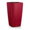 Image de Lechuza   Pot de Fleurs d'Interieur   Premium Cubico   Réserve d'Eau Intégrée   Coloris Rouge Scarlet   40 x 40 x 75 cm