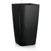 Image de Lechuza   Pot de Fleurs d'Interieur   Premium Cubico   Réserve d'Eau Intégrée   Coloris Noir   22 x 22 x 41 cm