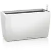 Image de Lechuza   Pot de Fleurs d'Interieur   Premium Cararo   Réserve d'Eau Intégrée   Coloris Blanc   75 x 30 x 43 cm