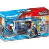 Image de Playmobil City Action - Poste de Police, Cambrioleur, Hélicoptère et Parachutiste - Intervention et Poursuites Aériennes