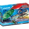 Image de Playmobil 70569 Hélicoptère de Police et Parachutiste - Intervention et poursuites aériennes - avec Deux Personnages, Un Parachute et Un hélicoptère - Univers City Action - Les policiers - Dès 4 Ans