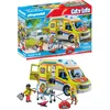 Image de Playmobil 71202 Ambulance avec Effets Lumineux et sonore - City Life - Les Secours & 71205 Urgentiste avec Moto et Effet Lumineux - City Life - avec Un Personnage