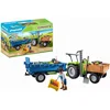 Image de Playmobil 71249 Tracteur avec remorque - Country - La Vie à la Ferme - La Gamme Petite Ferme Comprend Plus de 80% de matériaux recyclés ou biosourcés en Moyenne - Dès 4 Ans