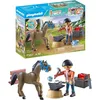 Image de PLAYMOBIL 71357 Maréchal-ferrant - Horses of Waterfall - Avec le personnage de Ben, une forge lumineuse et un cheval.Fabriqué avec plus de 80% de matériaux recyclés ou biosourcés en moyenne. Dès 5 ans