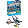 Image de Playmobil 71419 Pirate avec Pieuvre géante, Comprend Deux Personnages, Une Pieuvre géante Qui pulvérise de l'eau, Un Bateau à rames et de Nombreux Accessoires, Univers Pirates, pour Enfants dès 4 Ans