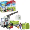 Image de Playmobil 71431 Camion-Grue de Recyclage de Verre - City Action - Camion équipé d'une Grue Qui pivote - Dès 4 Ans