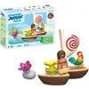 Image de Playmobil 71459 Junior & Disney : Vaiana et Bateau à Voile - avec des Fleurs flottantes et Un Coq - Jouet fabriqué à partir de matière d'origine végétale - Dès 12 Mois