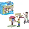 Image de Playmobil 71511 Boîte à Livres avec Maman et Enfant, Mini bibliothèque - Gamme Tiny House fabriquée avec Plus de 80% de matériaux recyclés ou biosourcés en Moyenne - Univers myLife Dès 4 Ans
