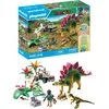 Image de Playmobil 71523 Campement des explorateurs avec Dinosaures - tournée d'exploration - Gamme Dinos fabriquée avec Plus de 80% de matériaux recyclés ou biosourcés en Moyenne - Univers Dinos - Dès 4 Ans