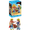 Image de Playmobil 71544 Astérix : Tragicomix et Falbala - Comprend Deux Personnages Gaulois cultes, Un Bouquet de Fleurs, Une épée et des Accessoires - Dès 5 Ans