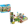 Image de Playmobil 71648 Supermarché de Produits Bio - MyLife Promo Pack - Comprenant Une Caisse avec Un Tapis Roulant, Un Chariot de Courses et Trois Personnages - Dès 4 Ans