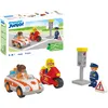 Image de PLAYMOBIL 71692 Junior : Héros du Quotidien - Comprenant Une Femme médecin, Un Pompier et Un Policier - Jouet fabriqué à partir de matière d'origine végétale - Dès 12 Mois