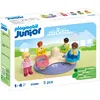 Image de Playmobil 71701 Junior : Enfants et Tourniquet - Comprenant des sièges tournants - Jouet fabriqué à partir de matière d'origine végétale - Dès 12 Mois
