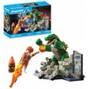 Image de Playmobil | Heroes | Tour des héros Showdown avec Le lézard géant | Jouet à partir de 4 Ans | Cadeau pour Enfants | avec lézard géant Mobile et Mur franchissable | 71831