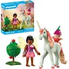 Image de Playmobil | Magic Unicorns | Licorne de Collection Rose céleste avec fée | avec détails Magiques & Accessoires interchangeables | Cadeau Parfait pour Les Enfants à partir de 4 Ans | 71841