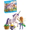 Image de Playmobil | Magic Unicorns | Licorne de Collection Lavande chanceuse avec fée | avec des détails soignés & des Accessoires interchangeables | Cadeau Parfait pour Les Enfants à partir de 4 Ans | 71843