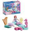 Image de Playmobil | Fantaisie et Magie | Sirène avec Cadeau | Ensemble de Mariage sous Marin avec Harpe, Bague et créatures Marines | pour Enfants à partir de 4 Ans | 72107