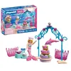 Image de Playmobil | Fantaisie et Magie | Mariage sous Marin   Buffet | Buffet avec gâteau à Trois étages et Barrettes Corail | Jouet pour Enfants à partir de 4 Ans | 72108