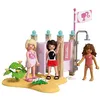Image de Playmobil Barbie Mode de Plage, Cabine de Change et Douche avec Barbie, Teresa et Renee, Favorise Le Jeu de rôle et la créativité, pour Enfants à partir de 4 Ans, 72124