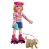 Image de Playmobil, Barbie Malibu, Set de Patins avec Barbie, Le Chiot Taffy et des Chaussures Convertibles, pour Enfants à partir de 4 Ans, 72126