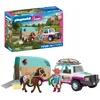 Image de Playmobil | I Love Horses | Véhicule Tout Terrain avec Van pour Chevaux | Set de Transport avec cavalière, Cheval, Accessoires et Rampe Mobile | pour Enfants à partir de 4 Ans | 72129