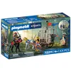 Image de Playmobil | Knights | Enlèvement du Dragon | Carrosse avec Cage, bébé Dragon, Chevaliers, Chevaux et Set d’Armes | pour Enfants à partir de 4 Ans | 72211