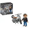 Image de Playmobil | Vespa | Vespa 80e Anniversaire : Style Original | Édition Anniversaire en Design rétro argenté avec Figurine, Casque et Planche d’Autocollants | pour Les Enfants à partir de 4 Ans | 72282