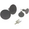 Image de blomus Ponto 65800 Lot de 4 crochets muraux de couleur moderne tendance Gunmetal, accessoires d'intérieur élégants, crochets à vêtements, crochets de qualité supérieure, avec matériel de fixation (2 x