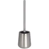Image de WENKO WC-Porte brossee Mod. Solid | Accessoires salle de bain inox avec porte-brosse WC design | Brosse WC en acier inoxydable satinée | Dimensions (Ø x H) 11 x 38 cm | Couleur argentée satinée