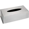 Image de WENKO Boîte pour lingettes cosmétiques acier inox - boite à mouchoirs, Acier inoxydable, 25 x 8 x 12 cm, Satiné