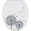 Image de WENKO Abattant WC Astera avec Frein de Chute | Lunette toilettes originale avec fixation INOX | Installation facile et rapide | Duroplast antibactérien | 38x45 cm | Blanc
