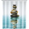 Image de WENKO Rideau de douche Meditation tissu textile haut de gamme, lavable Multicolore