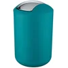 Image de WENKO Petite poubelle salle de bain, poubelle à couvercle basculant Brasil L, 6.5L, turquoise, Ø 19,5 x 31 cm