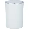 Image de WENKO Petite Poubelle Salle de Bain, Poubelle à Couvercle, 5L, Inca, Blanc, Plastique Haut de Gamme, Ø 18,5 x 25,5 cm