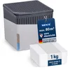 Image de WENKO Déshumidificateur Cube 1000 g, pour pièces jusqu’à 80 m³, elimine l'humidité, anti moississure, sans électricité, silencieux, rechargeable, gris