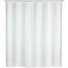 Image de WENKO Rideau de Douche antimoisissure Palais | Revêtement antibactérien et Hydrofuge | Lavable en Machine à 30° | 12 Anneaux Rideau de Douche Blanc Inclus | Polyester | 180x200 cm | Blanc