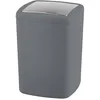 Image de WENKO Poubelle Salle de Bain, Poubelle à Couvercle, 8.5L, Barcelona, Anthracite, Plastique incassable, 20,5x28,5x20,5 cm