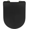 Image de WENKO Abattant WC antibactérien avec système d'abaissement automatique, fixation hygiénique Fix-Clip en acier inox, revêtement Soft-Touch, Duroplast, 36.2 x 45.2 cm, Noir
