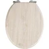 Image de WENKO Abattant WC Chêne gris - abaissement automatique, MDF, 35.5 x 42 cm, Gris