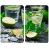 Image de WENKO Protection plaque de cuisson, «Mojito», plaque de protection induction, gazinière, vitrocéramique, verre trempé, Lot de 2, 30x52 cm
