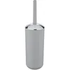 Image de WENKO Brosse WC Brasil Gris - Porte-Brosse WC incassable, Plastique (TPE), 10 x 37 x 10 cm, Gris