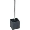 Image de WENKO Brosse WC Slate Rock acier inox - Porte-brosse WC, Polyrésine, 10.2 x 38 x 10.2 cm, Anthracite