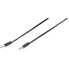Image de Câble de raccordement Vivanco 46130 Jack audio [1x Jack mâle 3.5 mm - 1x Jack mâle 3.5 mm] 0.30 m noir plat